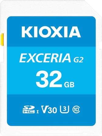 EXCERIA G2 32GB SDHC Hafıza Kartı – UHS-I U3 V30 C10, 100MB/s Okuma, 50MB/s Yazma, 4K