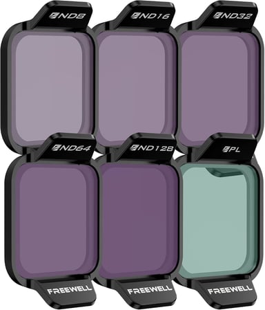 DJI Flip Drone için Standart Gün ND Filtre Kiti - ND8, ND16, ND32, ND64, ND128, Işık Azaltma, Geliştirilmiş Renkler ve Pürüzsüz Hareket için PL Filtreleri