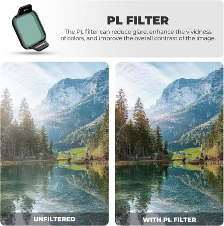 DJI Flip Drone için Standart Gün ND Filtre Kiti - ND8, ND16, ND32, ND64, ND128, Işık Azaltma, Geliştirilmiş Renkler ve Pürüzsüz Hareket için PL Filtreleri