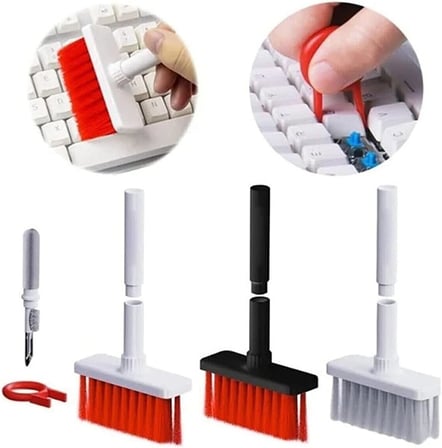 Çok Fonksiyonlu 5 nani 1 Arada Temizleme Kalemi Bilgisayar Ve Bluetooth Kulaklık Temizlik Kiti, , Tek Ebat