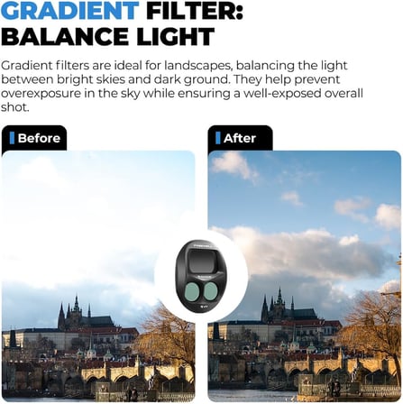 DJI Mavic 4 Pro – GND0.9 ve GND1.2 için GND 2'li Paket Filtre - Hava Manzara Fotoğrafçılığı için Dereceli Nötr Yoğunluk Filtreleri