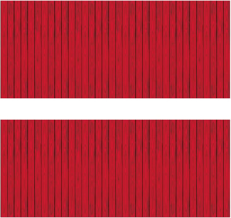 2 Parça Kırmızı Ahır Kenarları Arka Planı, 10 x 76 cm