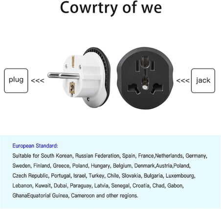 2 adet adaptör uluslararası Fransa'ya, seyahat fişi, evrensel adaptör, Fransa'ya adaptör, seyahat adaptörü, İngilizce İngiltere, ABD, Kanada, Çin, Avustralya, İtalya için