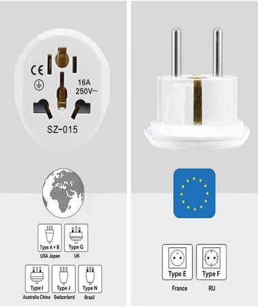 Universal Dişi Türk Erkek Fiş Dönüştürücü Adaptör
