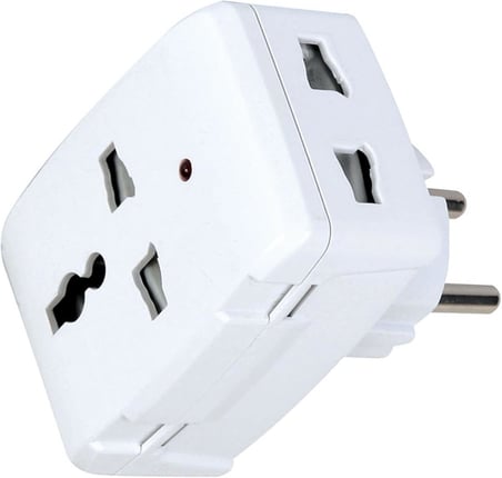 Yurt Dışı Prizini Türk Prizine Çeviren Evrensel Seyahat Adaptörü, İngiliz Tipi Çevirici Priz, 13A 250W, Işıklı Gösterge, CE Belgeli