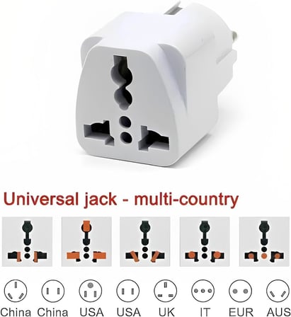 STORE 4’ü 1 Arada Uluslararası Seyahat Priz Adaptörü, ABD, AB, İngiltere, Avustralya Fiş Tipi, Çoklu Cihaz Şarj, Kompakt ve Taşınabilir Dönüştürücü, Akıllı Telefon Tablet Laptop Uyumlu, SZ 008