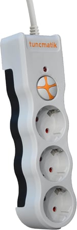 TSK19009 POWERSURGE 3-SURGE PROTECTION PLUG-1050 JOULE-WITH CABLE BEYAZ
