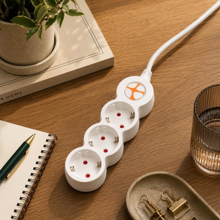 Tunçmatik Powerstrip 3 Üçlü Anahtarlı Grup Priz 3M
