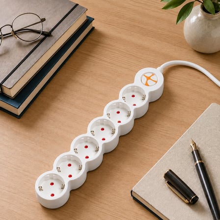 Tunçmatik Powerstrip 6 Altılı Anahtarlı Grup Priz 3M