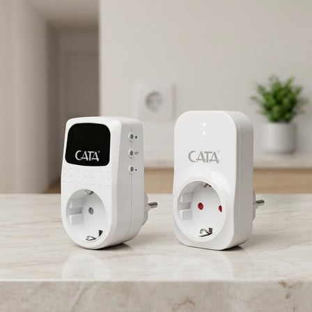 Dijital Ekranlı Akım Korumalı Priz Cata CT-9197