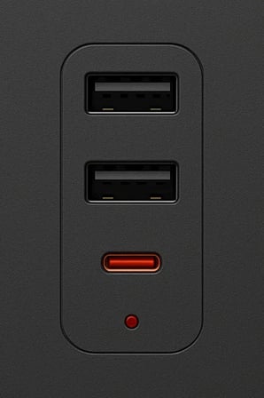 2 Usb + Type-C Akım ve Çocuk Korumalı 3lü Kare Priz 2mt