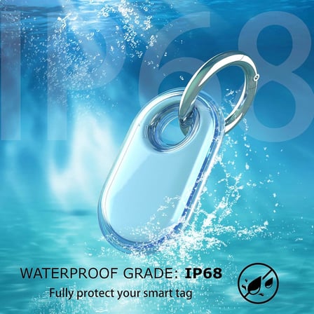 [Transparent-Keychain] Samsung Galaxy SmartTag 2 ile Uyumlu Kılıf Hafif ve Şeffaf Tasarım Smart Tag 2 Kilif Sinyal Kaybı Olmayan Çizilmeye Karşı Koruyucu Smart Tag 2 Kılıfı (Şeffaf-Siyah)
