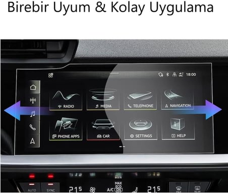 Audi A3 10.1 İnç İle Uyumlu Ekran Koruyucu Multimedya Nano