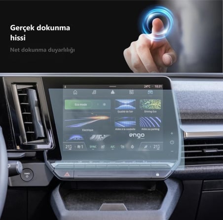 Renault Austral Multimedya 9 İnç İle Uyumlu Ekran Koruyucu Şeffaf Nano