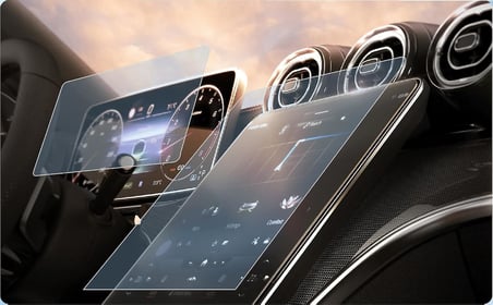 Mercedes C Serisi W206 C200 11.9 İnç İle Uyumlu Ekran Koruyucu Multimedya Navigasyon Bilgi Ve Eğlence Sistemi Ekran Koruma