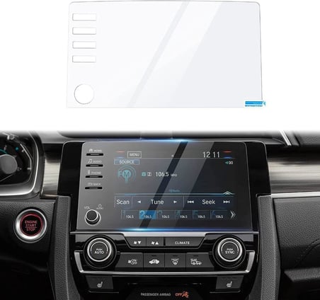 Honda Civic Makyajlı Kasa FC5 İle Uyumlu Navigasyon Ekran Koruyucu 9H Nano
