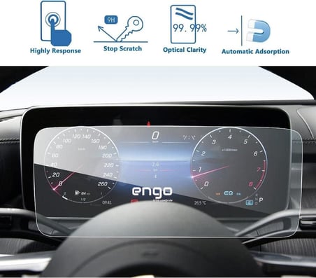 Mercedes C200 12.3 İnç İle Uyumlu Dijital Gösterge Paneli Ekran Koruyucu Nano W206 Direksiyon Arkası Ekran Koruyucu