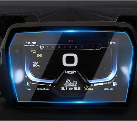 Voge Ds900X İle Uyumlu Motosiklet Ekran Koruyucu 7 İnç Tft Dijital Gösterge Paneli İçin 9h Kırılmaz Esnek Nano Cam Koruma