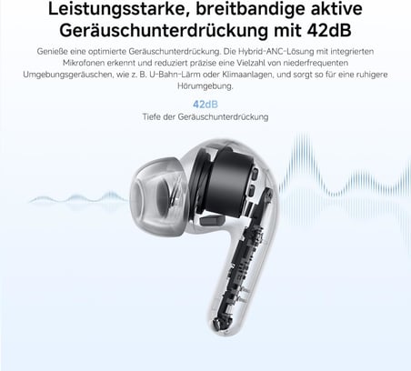 Redmi Buds 8 Lite Blue Kablosuz Bluetooth Kulaklık, 42dB Aktif Gürültü Engelleme, Yapay Zeka Gürültü Azaltma, 36 Saat Pil Ömrü, Mavi