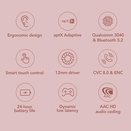 MORIPODS T33-P TWS BLUETOOTH KULAKİÇİ KULAKLIK PEMBE