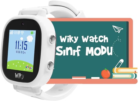 Watch 5E eSimli Akıllı Çocuk Saati Görüntülü ve Sesli Arama, GPS, SOS, Konum Takibi, Güvenli Liste, 112 Acil, Gorilla Glass Dokunmati Renkli Ekran (Tüm Operatörler eSIM) (Beyaz)