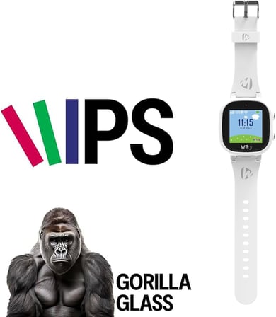Watch 5E eSimli Akıllı Çocuk Saati Görüntülü ve Sesli Arama, GPS, SOS, Konum Takibi, Güvenli Liste, 112 Acil, Gorilla Glass Dokunmati Renkli Ekran (Tüm Operatörler eSIM) (Beyaz)