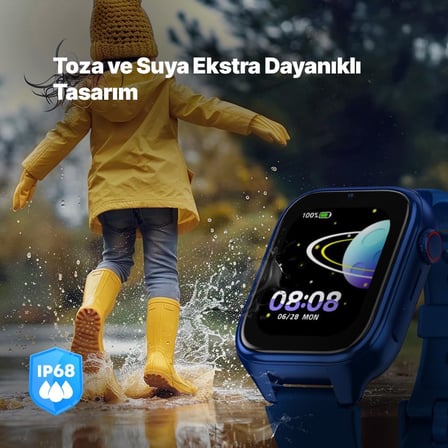 Kidi GPS 4G Sim Kartlı Akıllı Çocuk Saati, 2KSW02 (Okyanus Laciverti)