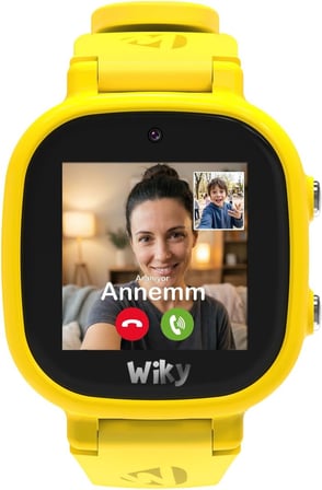 Watch 5E eSimli Akıllı Çocuk Saati Görüntülü ve Sesli Arama, GPS, SOS, Konum Takibi, Güvenli Liste, 112 Acil, Gorilla Glass Dokunmati Renkli Ekran (Tüm Operatörler eSIM) (Sarı)