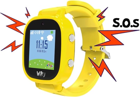 Watch 5E eSimli Akıllı Çocuk Saati Görüntülü ve Sesli Arama, GPS, SOS, Konum Takibi, Güvenli Liste, 112 Acil, Gorilla Glass Dokunmati Renkli Ekran (Tüm Operatörler eSIM) (Sarı)