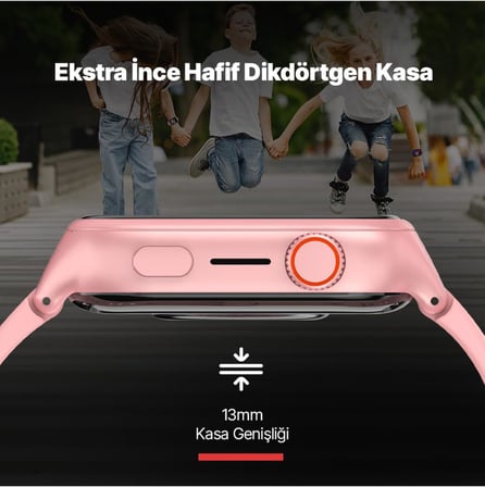 Kidi GPS 4G Sim Kartlı Akıllı Çocuk Saati Balerin Pembesi 2KSW02