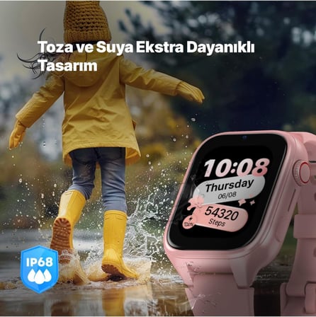 Kidi GPS 4G Sim Kartlı Akıllı Çocuk Saati Balerin Pembesi 2KSW02