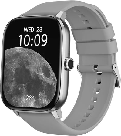 SW03 2.01” TFT Geniş Ekran, Spor Sağlık Takibi ve Bluetooth 5.2 Telefon Görüşme Özellikli IP67 Suya Dayanıklı iOS & Android Uyumlu Akıllı Saat (Gri)