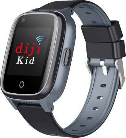 Dijikid 4.5G Akıllı Çocuk Saati, Görüntülü Görüşme - Konum - Sesli Görüşme - SOS Acil Arama - OKUL MODU - Koldan Çıktı sensörü (Siyah)