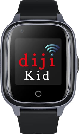 Dijikid 4.5G Akıllı Çocuk Saati, Görüntülü Görüşme - Konum - Sesli Görüşme - SOS Acil Arama - OKUL MODU - Koldan Çıktı sensörü (Siyah)