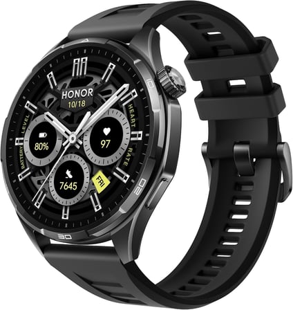 Watch 6 Smartwatch, 35 Günlük Pil, Çift Bantlı GPS, 123 Spor Modu, 3000 Nit AMOLED Ekran, AI Sağlık Taraması - Gölge Siyahı