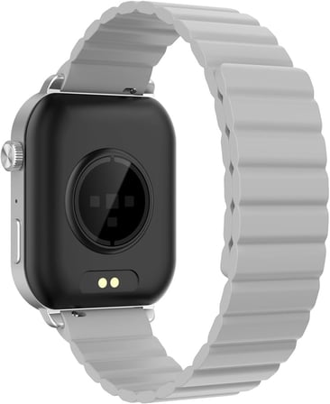 HiWatch Talk 2 AMOLED Ekran Android ve iOS Uyumlu Da Fit Uygulama Destekli Manyetik Kayışlı Akıllı Saat Gümüş Rengi