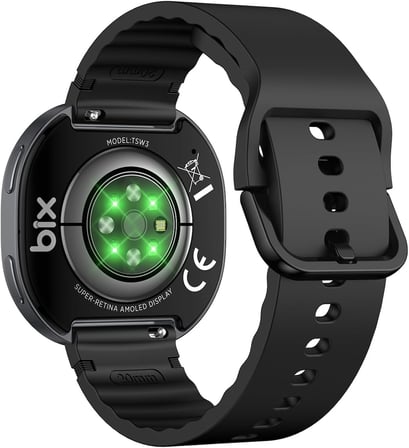 TSW3 42mm Ultra İnce 1.32” AMOLED Ekranlı Akıllı Saat – Bluetooth Aramalı, Metal Çerçeveli, Nabız & SpO₂ Ölçer, iOS ve Android Uyumlu (Siyah)