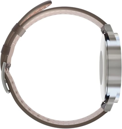 LW-38V 38mm Kompakt Şık Akıllı Saat Sesli Görüşme Özellikli (Gümüş Rengi, 38 mm, 128, MB, Kahverengi)