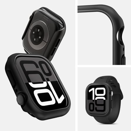 Apple Watch 46mm Seri 11/10 ile Uyumlu Kılıf Thin Fit Black - ACS08601