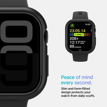 Apple Watch 46mm Seri 11/10 ile Uyumlu Kılıf Thin Fit Black - ACS08601