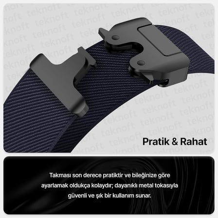 22mm ile Uyumlu Saatler için Steel Loop 46mm Yumuşak Kumaş Kordon HUAWEI Watch (GT6 Pro/GT6/GT5 Pro/GT5/GT4/Watch 4 Pro/GT3/GT3 Pro/GT2/GT2 Pro)