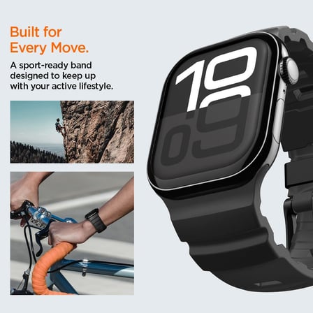 Apple Watch 49/46/45mm Ultra 3/2/1 / Seri 11/10/9/8/7 ile Uyumlu Kordon Kayış Band WBS2 Black - AMP10508