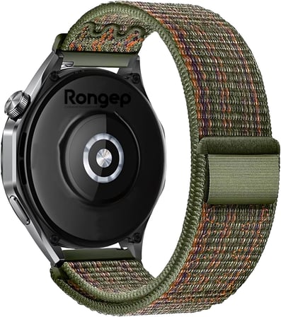 Huawei ile Uyumlu Fabric Loop 22mm Kordon GT6/GT6 Pro/GT5/GT5 Pro/GT4/GT3/GT3 Pro 46mm için Cırt Cırt Tasarım Yumuşak ve Konforlu GT6 Kordon Rahat Yapılı Terletmeyen GT6 Kayış