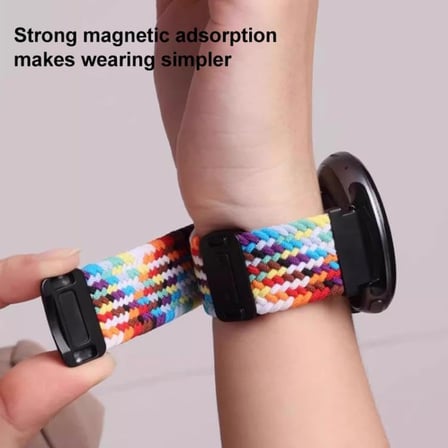 [Örgü Loop] Xiaomi Redmi Watch 6/5/4/Mi Band 10 Pro/9 Pro/8 Pro ile Uyumlu Kordon Manyetik Toka Konforlu Mi Band 10 Pro Kordon Terletmeyen Elastik Kumaşlı Redmi Watch 6 Kordonu