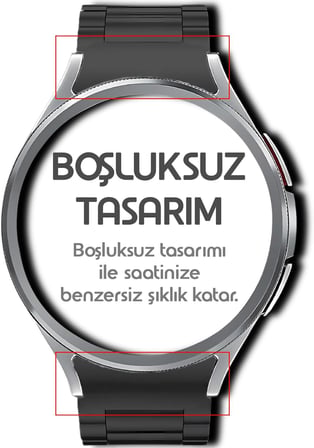 Samsung ile Uyumlu Yeni Nesil Bağlantı Bakla Model 20mm Çelik Kordon Galaxy Watch 7/6/5/4 Serisi için Galaxy Watch 7 Kordon (40mm/44mm) Watch 6/4 Classic (47/43/42mm) Uyumlu