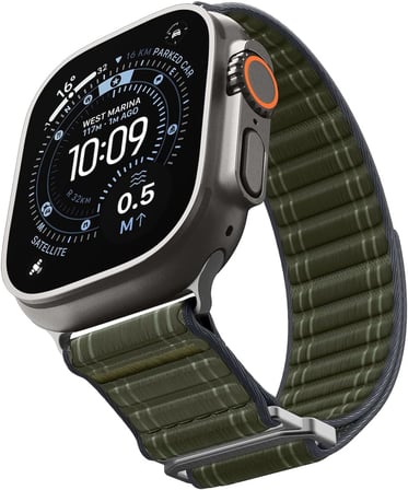 Apple Watch 49/46mm Ultra 4/3/2/1 / Seri 12/11/10 ile Uyumlu Kordon Kayış Band WBF0 Green - AMP10142