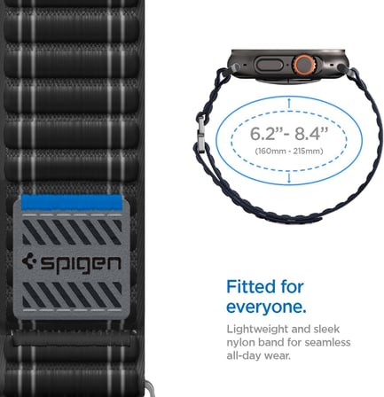 Apple Watch 49/46mm Ultra 4/3/2/1 / Seri 12/11/10 ile Uyumlu Kordon Kayış Band WBF0 Black - AMP10141