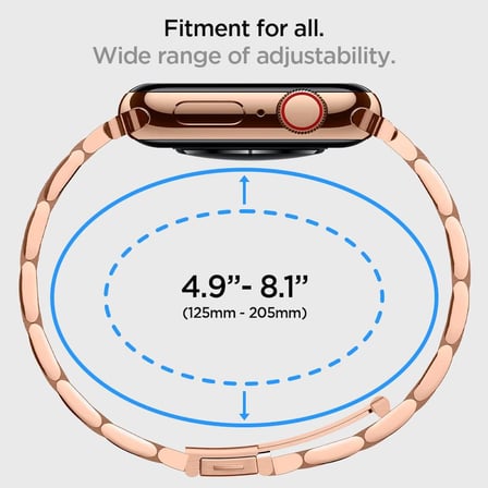 Apple Watch 42mm Seri 12/11/10 ile Uyumlu Kordon Kayış Band Modern Fit Rose Gold - 061MP25944