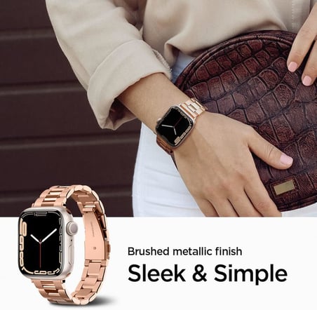 Apple Watch 42mm Seri 12/11/10 ile Uyumlu Kordon Kayış Band Modern Fit Rose Gold - 061MP25944