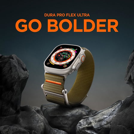 DuraPro Flex Ultra Apple Watch Ultra2/Apple Watch Ultra 49 mm, Seri 9/8/SE2/7/6/SE/5/4/3/2/1 45 mm/44 mm/42 mm Ayarlanabilir Solo Döngü Bant Kayışı